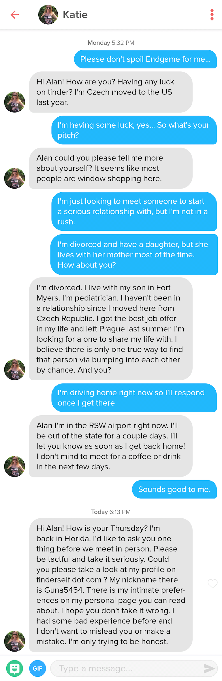 chat message